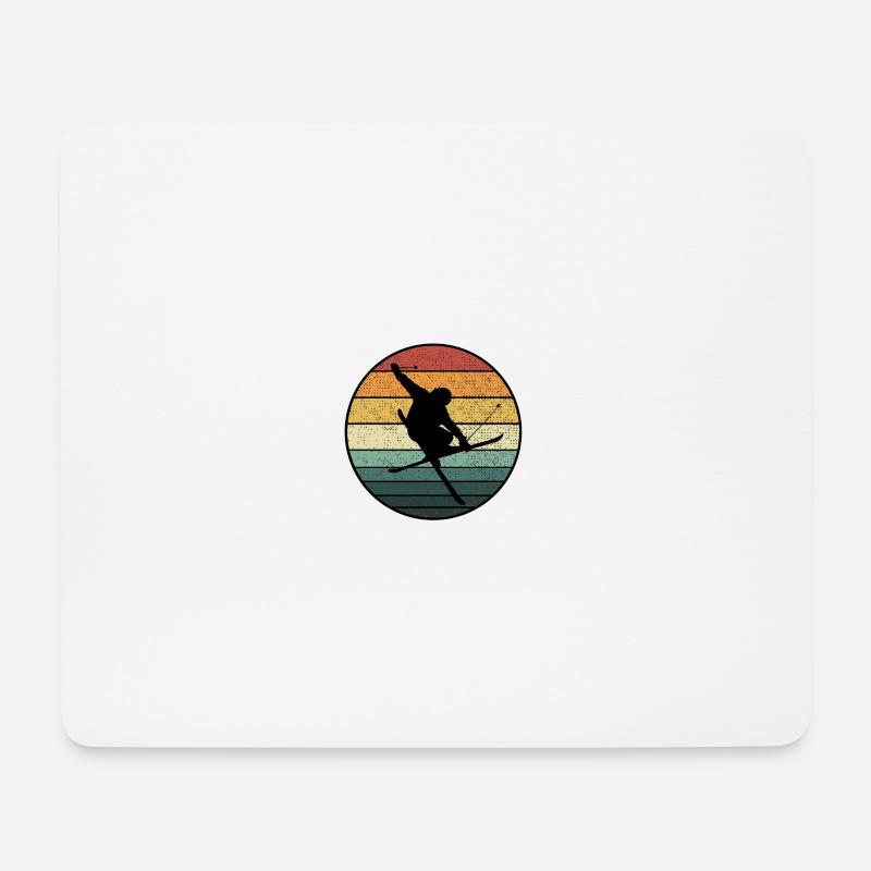 Ski Snow Freestyle Wintersport Snowboard - Mousepad (Querformat) - Weiß