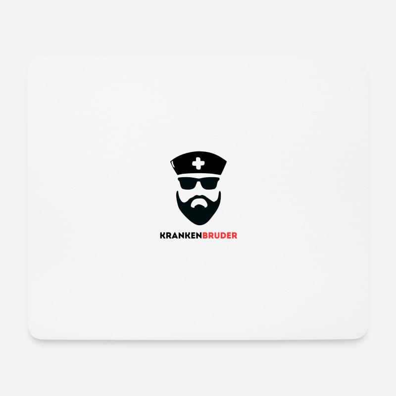 Krankenbruder - Mousepad (Querformat) - Weiß
