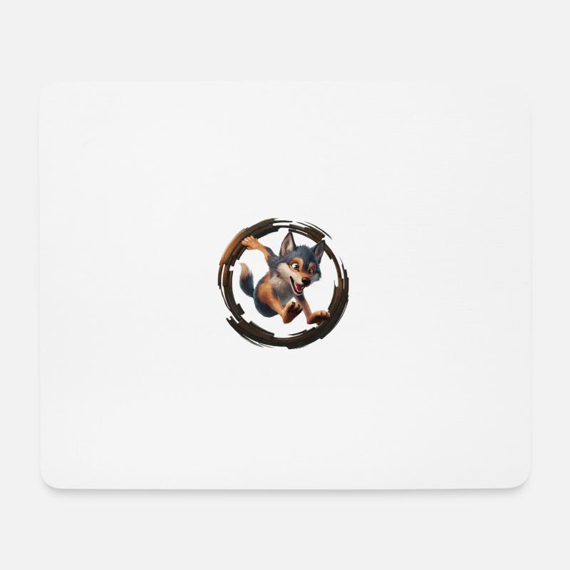 BackgroundEraser 20240608 115018704 kleinerWolf - Mousepad (Querformat) - Weiß