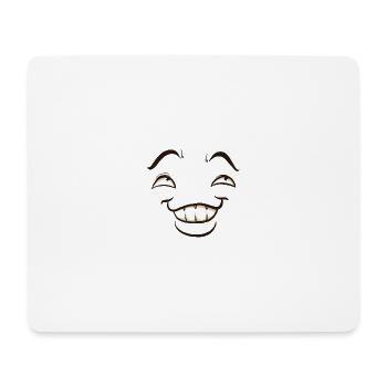 Funny face cartoon - Mousepad (Querformat) - Weiß - Vorne
