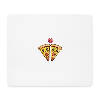 Pizza Couple Love Heart Saint-Valentin - Tapis de souris (format paysage) - blanc - Devant