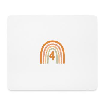 4. Fourth Birthday Rainbow - Mouse Pad (horizontal) - white - Front
