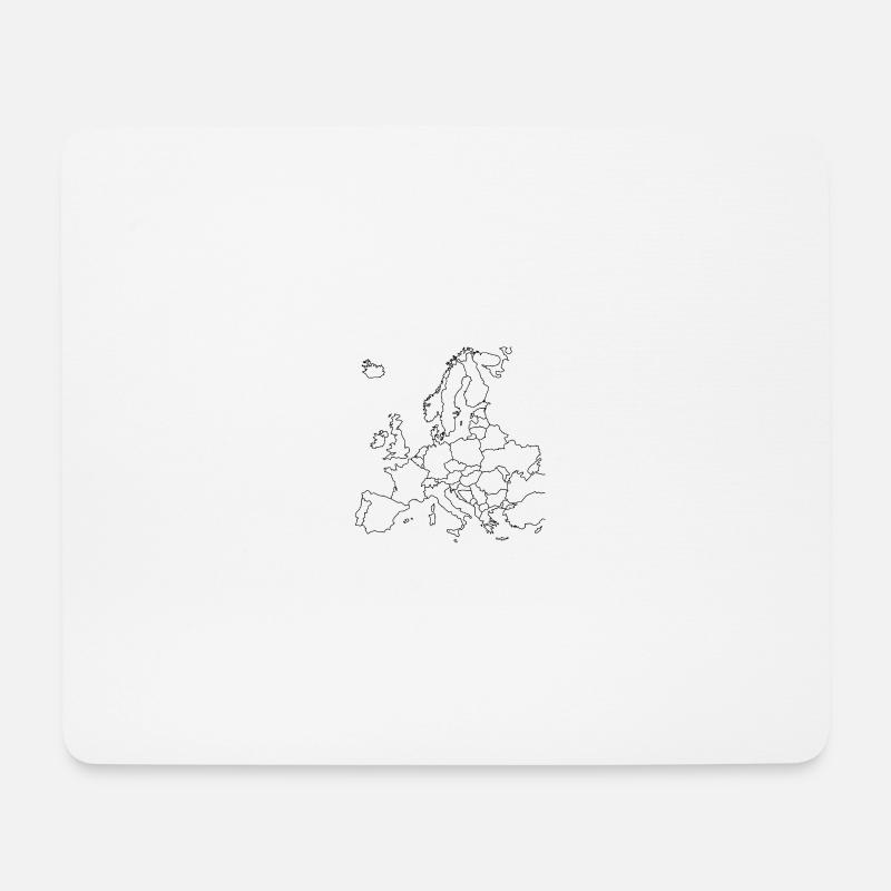 Europa Lineart Design - Mousepad (Querformat) - Weiß