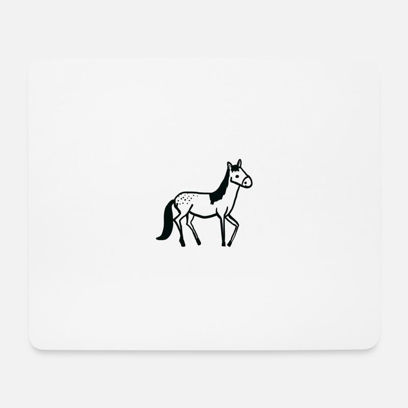 Helga the Horse - Mousepad (Querformat) - Weiß