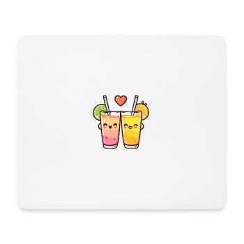 Cocktail Couple Love Heart Valentine's Day - Mouse Pad (horizontal) - white - Front