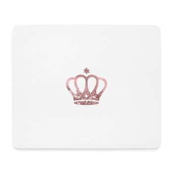 Krone, chic, rose-gold personalisierbar - Mousepad (Querformat) - Weiß - Vorne