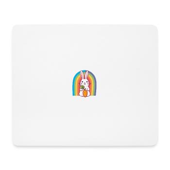 LBTQ+ Hase - Mousepad (Querformat) - Weiß - Vorne