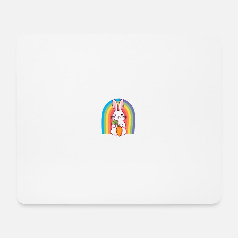 LBTQ+ Hase - Mousepad (Querformat) - Weiß
