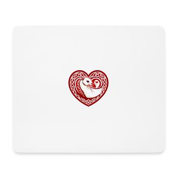 Hermelinherz der Bretagne - Mousepad (Querformat) - Weiß - Vorne