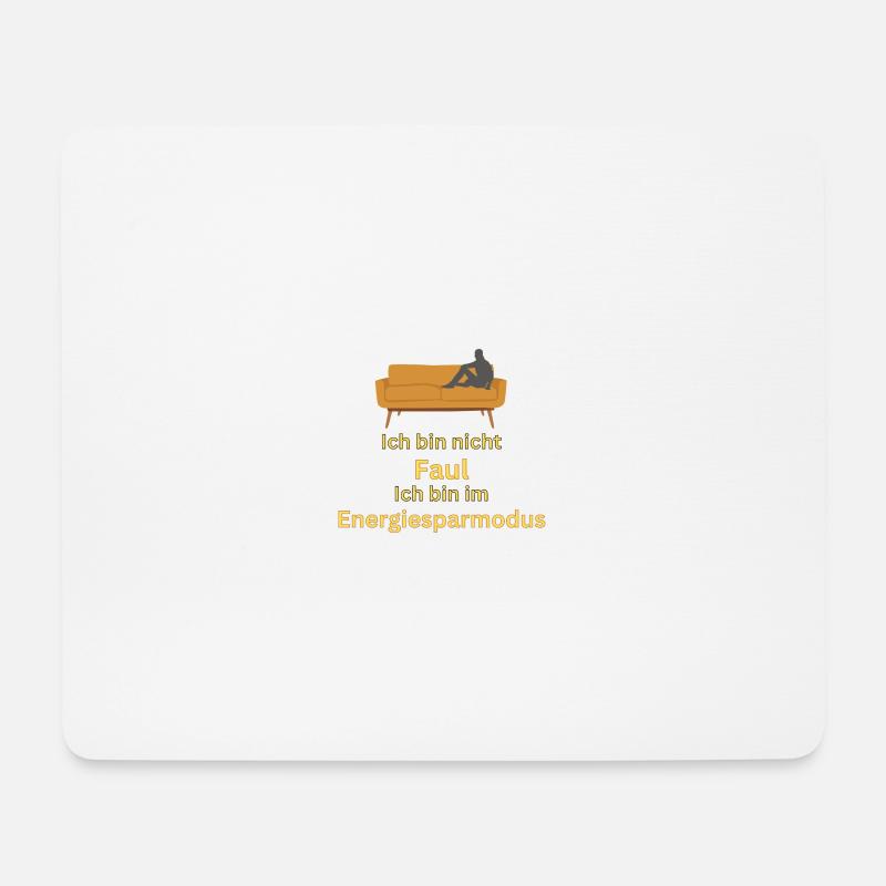 Energiesparmodus Aktiviert - Spruch - ApriNoeScor - Mousepad (Querformat) - Weiß
