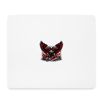 Albanie chemise drapeau aigle vacances balkanique cadeau - Tapis de souris (format paysage) - blanc - Devant