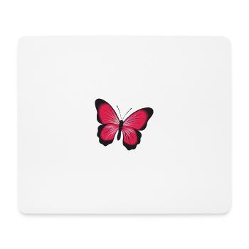 Papillon rouge - Tapis de souris (format paysage) - blanc - Devant