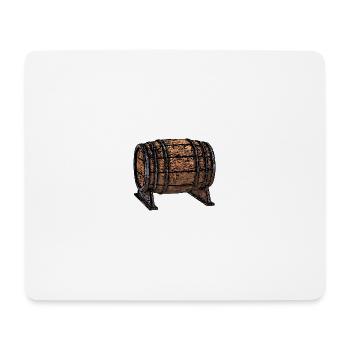 Bierfass I Weinfass I Whiskeyfas I Cartoon - Mousepad (Querformat) - Weiß - Vorne