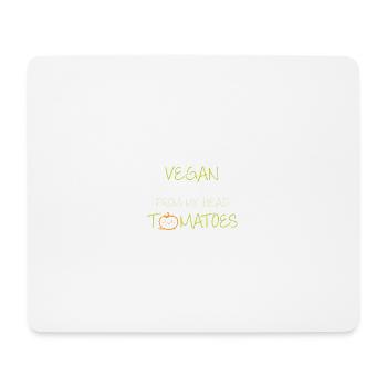 vegan tomatoes - Mouse Pad (horizontal) - white - Front