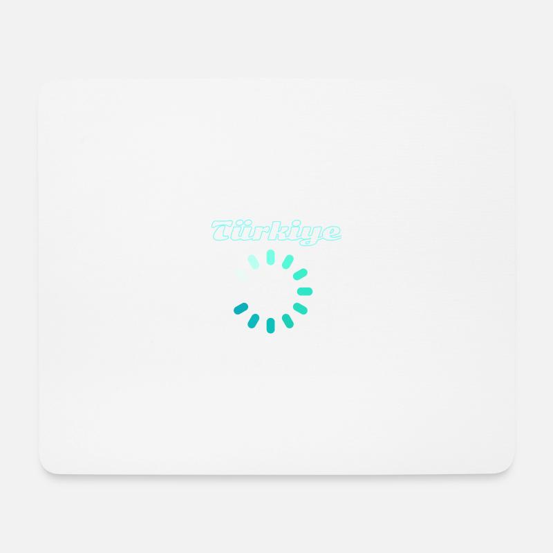 Turquoise du cercle de charge de la Dinde - Tapis de souris (format paysage) - blanc