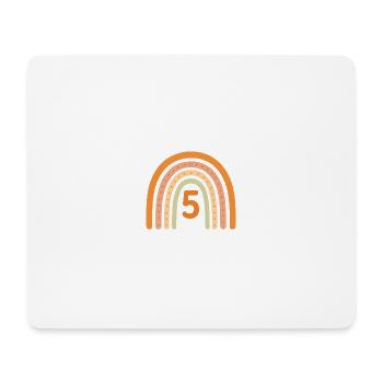 5th Birthday Rainbow - Mouse Pad (horizontal) - white - Front