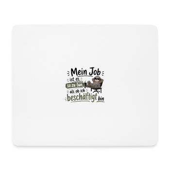 Beschäftigt tun wie ein faules Faultier - Mousepad (Querformat) - Weiß - Vorne