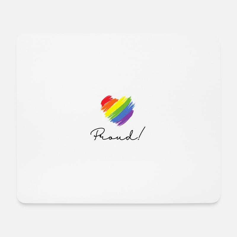 Das stolze Herz - Mousepad (Querformat) - Weiß