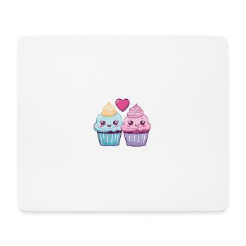 Muffin Couple Love Heart Funny - Mouse Pad (horizontal) - white - Front