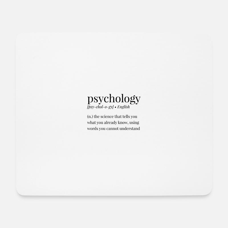 Psychologie Wörterbuch Bedeutung lustig - Mousepad (Querformat) - Weiß