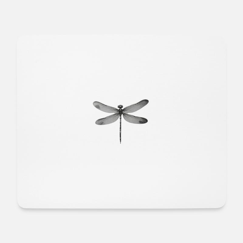 Libelle - Mousepad (Querformat) - Weiß