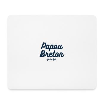 papou breton bleu - Tapis de souris (format paysage) - blanc - Devant