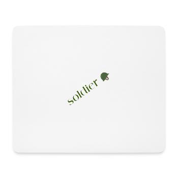 Logo soldier - Mouse Pad (horizontal) - white - Front