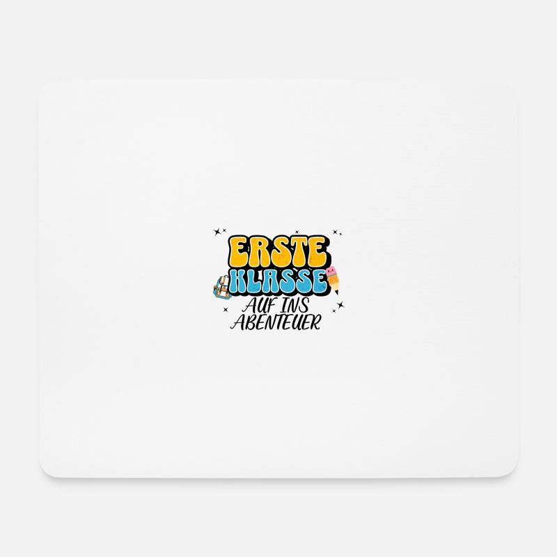 Erste Klasse Abenteuer Motiv - Mousepad (Querformat) - Weiß