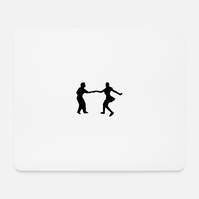 Ein Paar Tanzt Lindy Hop - Mousepad (Querformat) - Weiß