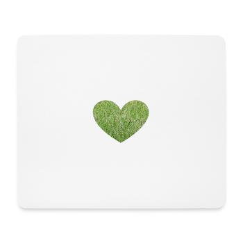 Coeur d'herbe - Tapis de souris (format paysage) - blanc - Devant