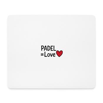 Padel Love Herz - Mousepad (Querformat) - Weiß - Vorne