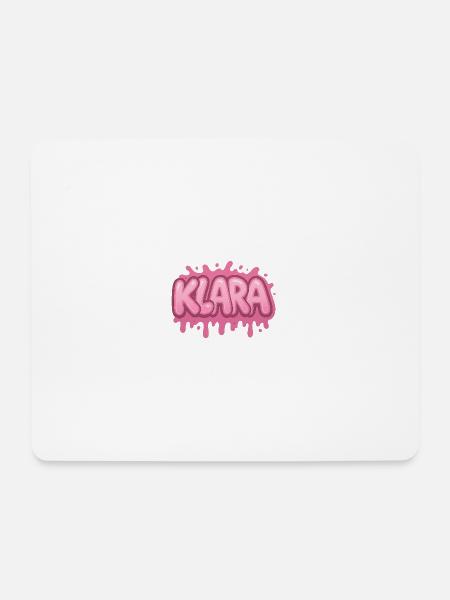 Graffiti-Name KLARA, ideales Geschenk zum Ausdrucken - Mousepad (Querformat) - Weiß