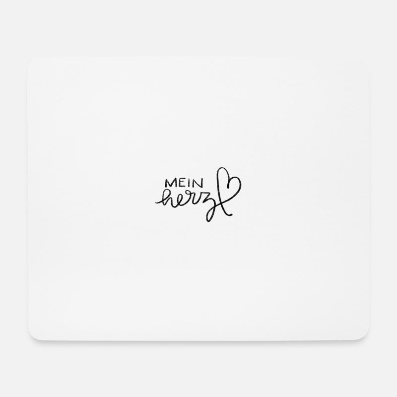mein Herz - Mousepad (Querformat) - Weiß