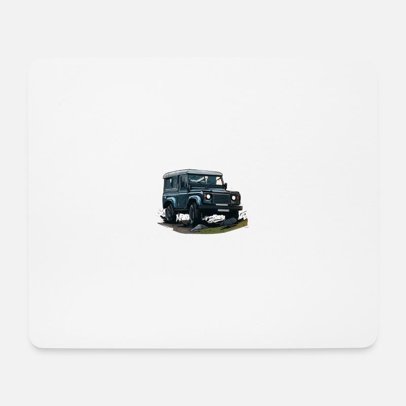 Geländewagen - Mousepad (Querformat) - Weiß