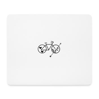 Bicyclette - Tapis de souris (format paysage) - blanc - Devant