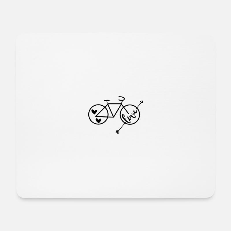 Fahrrad - Mousepad (Querformat) - Weiß