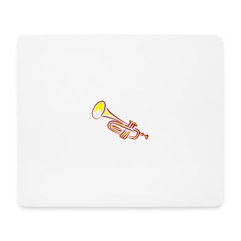 Trompete Bläser Design - Mousepad (Querformat) - Weiß - Vorne