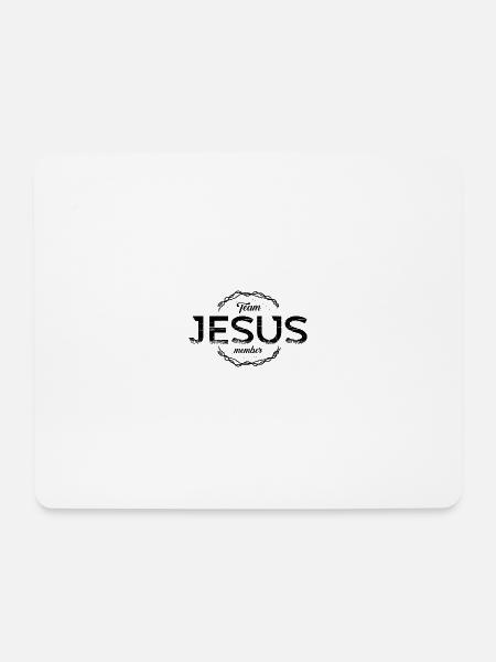 Team Jesus - Mousepad (Querformat) - Weiß