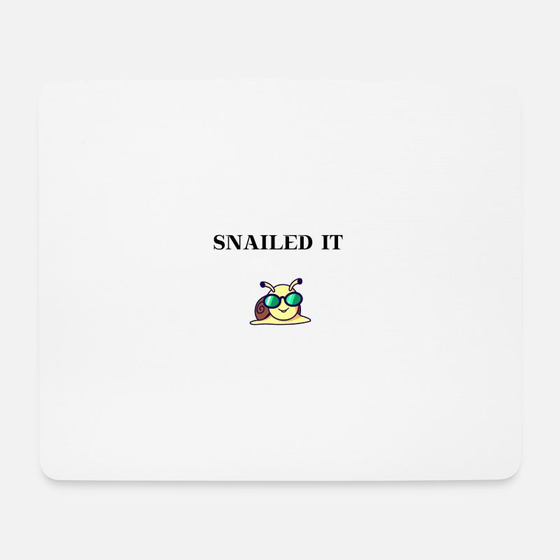 Schnecke cool Snailed it Geschenkidee Sonnenbrille - Mousepad (Querformat) - Weiß