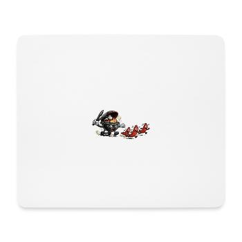 Heißer BBQ Wurstrennen BBQ - Mousepad (Querformat) - Weiß - Vorne
