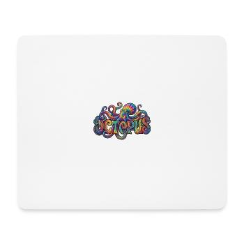 Psychedelische Batik-Oktopus-Kunst - Mousepad (Querformat) - Weiß - Vorne