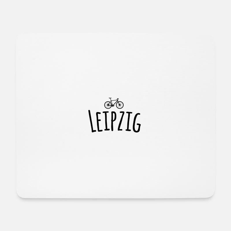 Fahrrad Leipzig - Mousepad (Querformat) - Weiß
