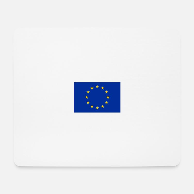 EU Fahne - Mousepad (Querformat) - Weiß