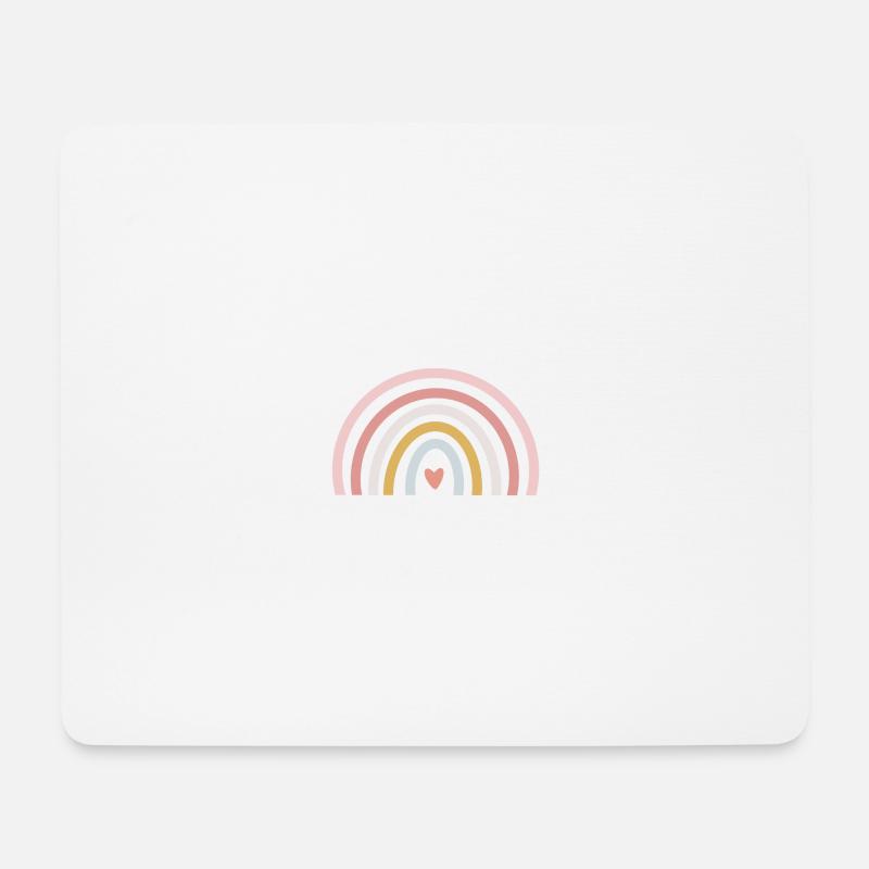Pastell Regenbogen - Mousepad (Querformat) - Weiß