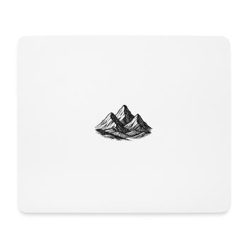 Snow-capped mountains – adventure & nature - Mouse Pad (horizontal) - white - Front