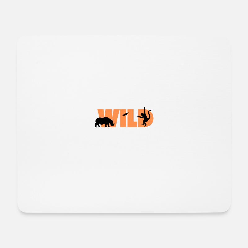 Wildzeit - Mousepad (Querformat) - Weiß