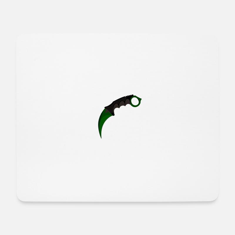 Karambit vert - Tapis de souris (format paysage) - blanc