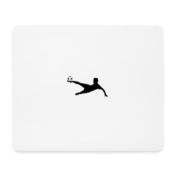 Fußball / Fallrückzieher - Mousepad (Querformat) - Weiß - Vorne