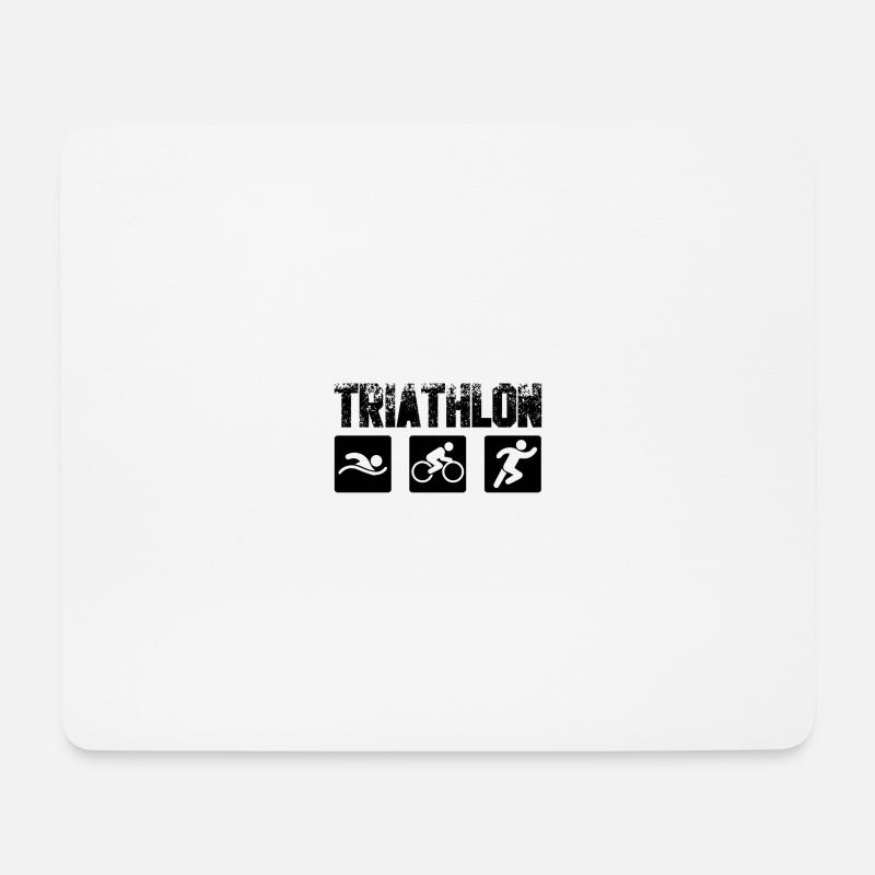 Triathlon - Mousepad (Querformat) - Weiß