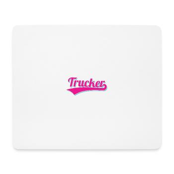 Logo du camionneur - Tapis de souris (format paysage) - blanc - Devant